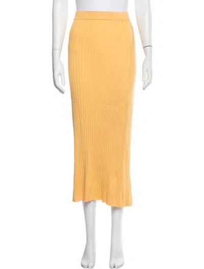 Pre-owned Significant Other Midi Length Skirt In Yellow