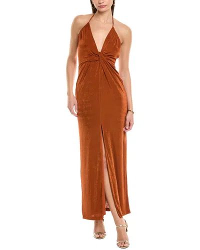 Significant Other Millie Halter Dress In Orange