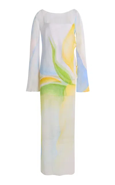 Significant Other Milou Printed Chiffon Maxi Dress In Multi