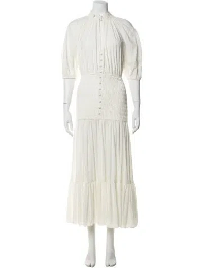 Pre-owned Significant Other Mock Neck Long Dress In Neutral
