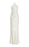 SIGNIFICANT OTHER MURPHY PANELED CREPE HALTER MAXI DRESS