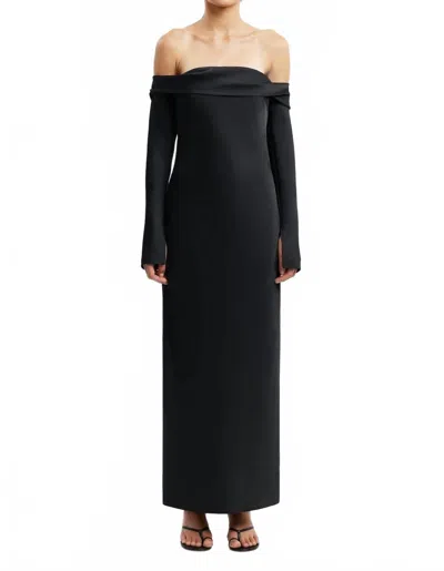 Significant Other Nadia Long Sleeve Maxi Dress In Black
