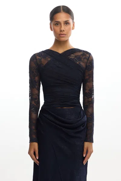 Significant Other Nida Long Sleeve Top In Black