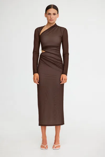 Significant Other Nina Midi Dress In Brown