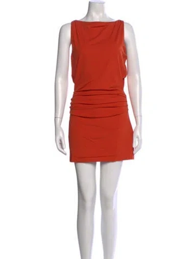 Pre-owned Significant Other Nylon Mini Dress W/ Tags In Orange