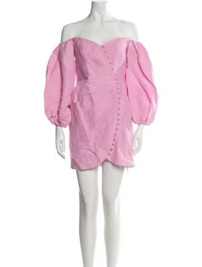 Pre-owned Significant Other Off-the-shoulder Mini Dress In Pink