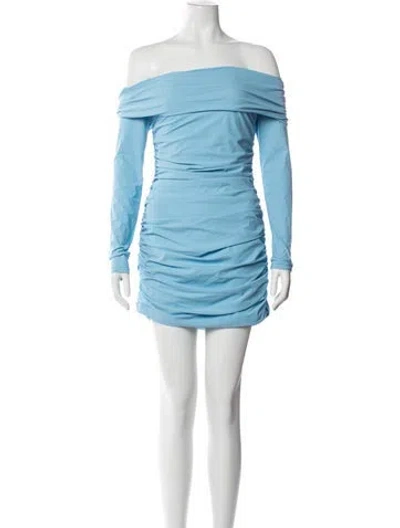 Pre-owned Significant Other Off-the-shoulder Mini Dress W/ Tags In Blue