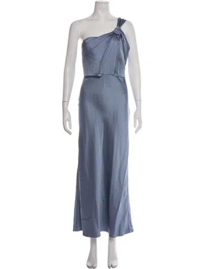 Pre-owned Significant Other One-shoulder Long Dress In Blue