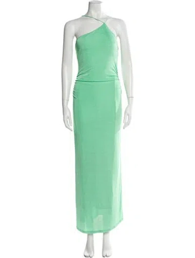 Pre-owned Significant Other One-shoulder Long Dress In Green