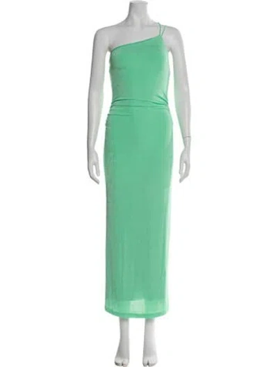 Pre-owned Significant Other One-shoulder Long Dress In Green