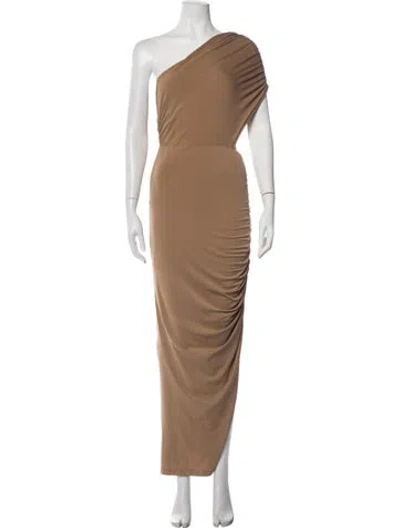 Pre-owned Significant Other One-shoulder Long Dress In Neutrals