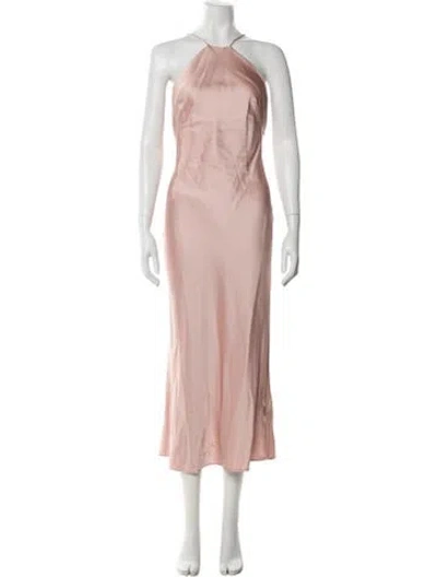 Pre-owned Significant Other One-shoulder Long Dress In Pink