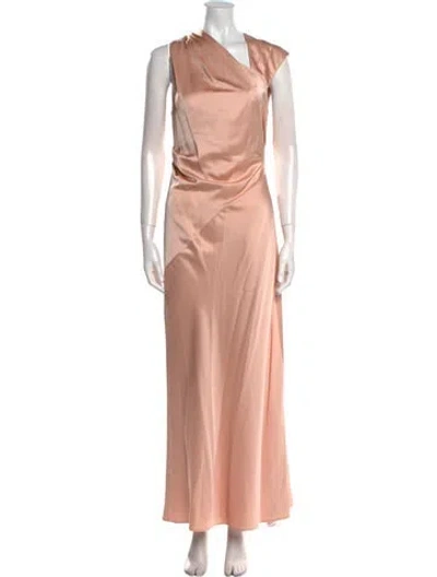 Pre-owned Significant Other One-shoulder Long Dress In Pink