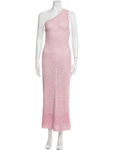 Pre-owned Significant Other One-shoulder Long Dress In Pink