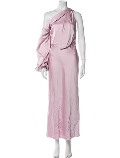 Pre-owned Significant Other One-shoulder Long Dress In Pink