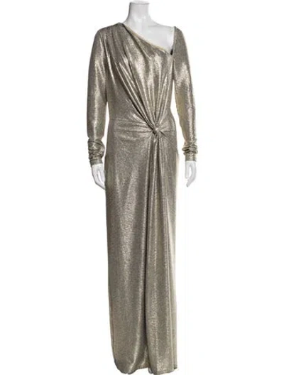 Pre-owned Significant Other One-shoulder Long Dress W/ Tags In Neutral