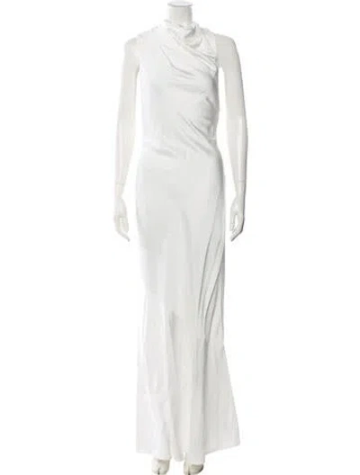 Pre-owned Significant Other One-shoulder Long Dress In White