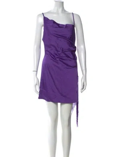 Pre-owned Significant Other One-shoulder Mini Dress W/ Tags In Purple
