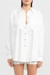 Significant Other Parrish Button Front Shirt In Ivory In White