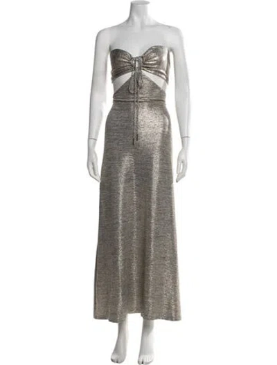 Pre-owned Significant Other Patterned Long Dress W/ Tags In Neutrals