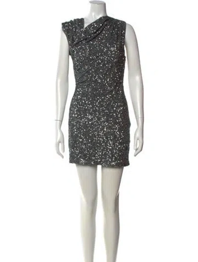 Pre-owned Significant Other Patterned Mini Dress In Multicolor