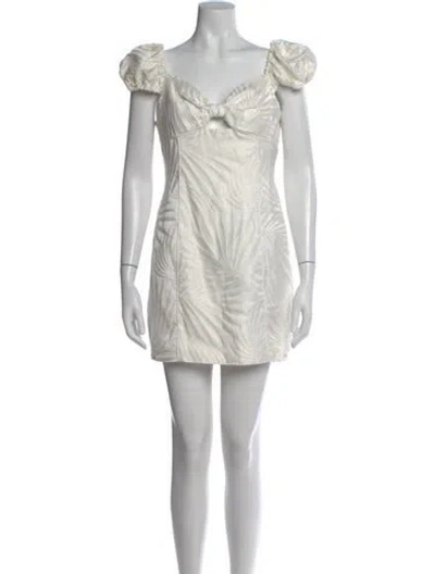 Pre-owned Significant Other Patterned Mini Dress In Neutral