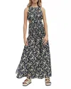 Significant Other Philippa Cutout Maxi Dress In Midnight Daisy In Black