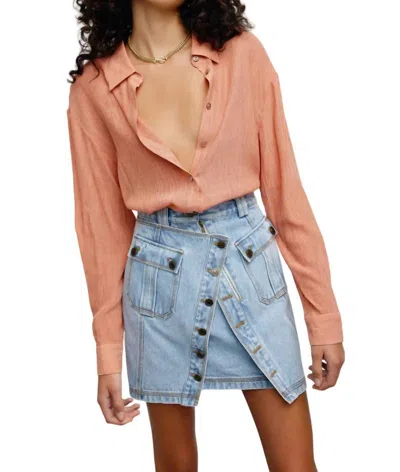 Significant Other Phoebe Skirt In Mid Blue