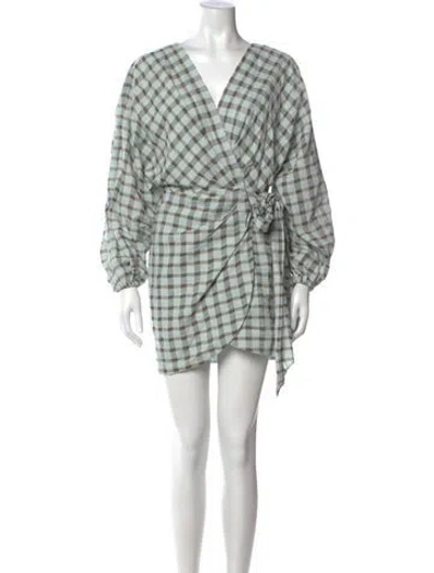 Pre-owned Significant Other Plaid Print Mini Dress W/ Tags In Multicolor