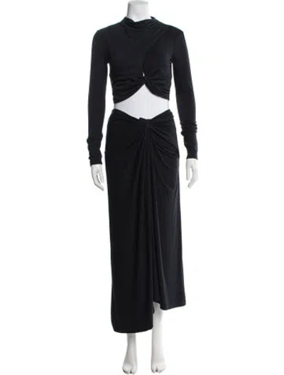 Pre-owned Significant Other Pleated Accents Skirt Set In Blue