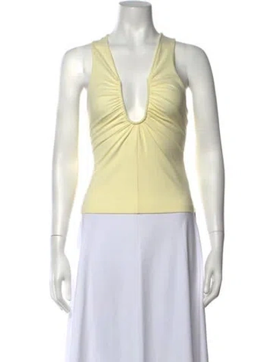 Pre-owned Significant Other Plunge Neckline Sleeveless Top In Blue