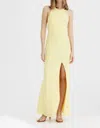 Significant Other Poet High Neck Dress In Lemon In Yellow