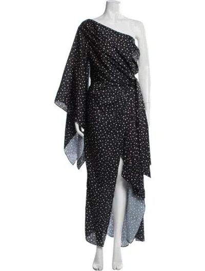 Pre-owned Significant Other Polka Dot Print Long Dress In Blue