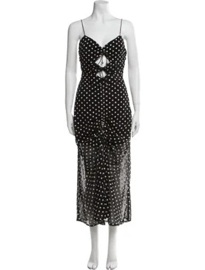 Pre-owned Significant Other Printed Knee-length Dress In Black