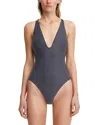 Significant Other Rochelle Embellished One Piece Swimsuit In Charcoal