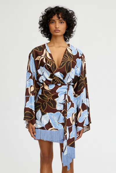 Significant Other Rosa Wrap Dress In Brown