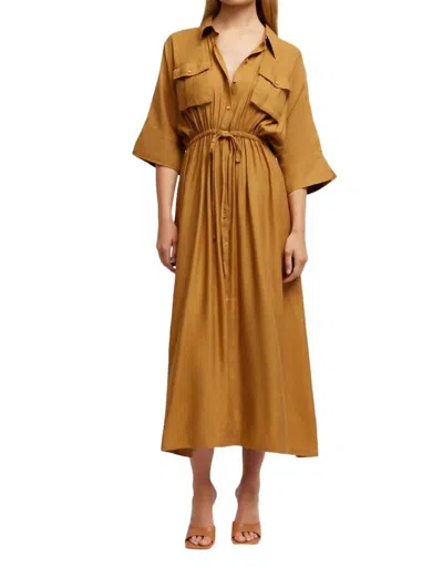 Significant Other Rose Midi Dress In Copper In Multi