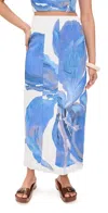 Significant Other Rumi Midi Skirt Spliced Bloom In Multi