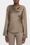 Significant Other Samara Long Sleeve Top In Sage In Brown