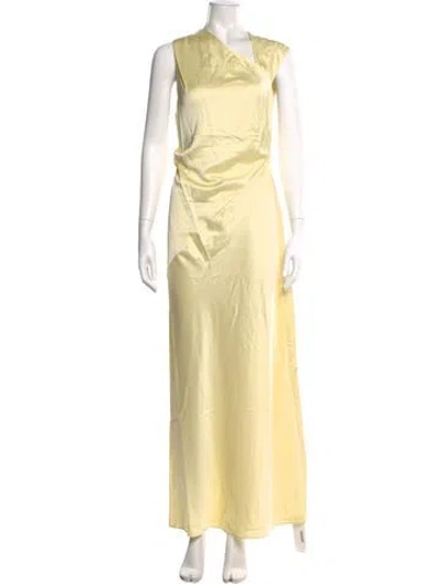 Pre-owned Significant Other Satin Long Dress W/ Tags In Yellow