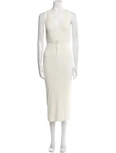 Pre-owned Significant Other Scoop Neck Long Dress In Neutral