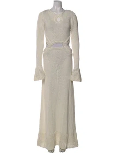 Pre-owned Significant Other Scoop Neck Long Dress In Neutral