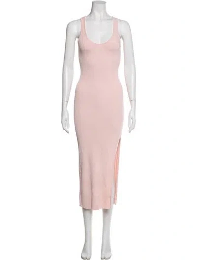 Pre-owned Significant Other Scoop Neck Long Dress In Pink