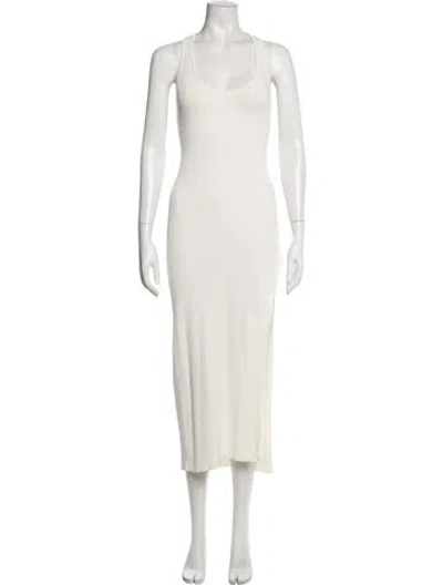 Pre-owned Significant Other Scoop Neck Midi Length Dress W/ Tags In Neutrals