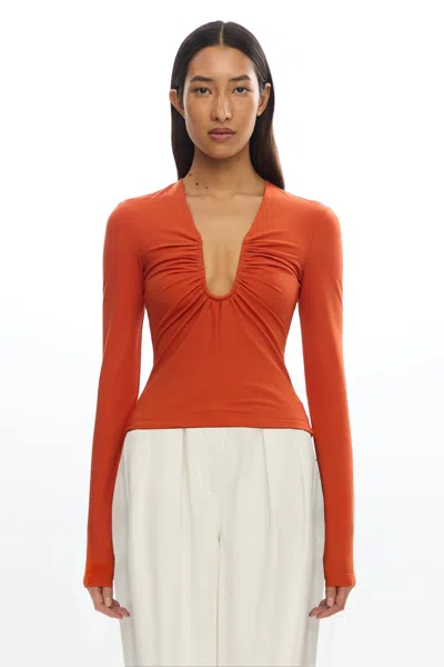 Significant Other Shelby Long Sleeve Top In Brown