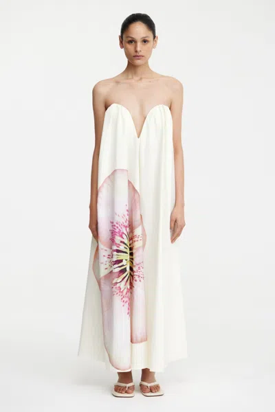 Significant Other Shiloh Floral Strapless Maxi Dress In White