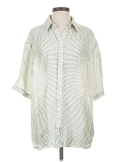 Pre-owned Significant Other Short Sleeve Blouse In Ivory