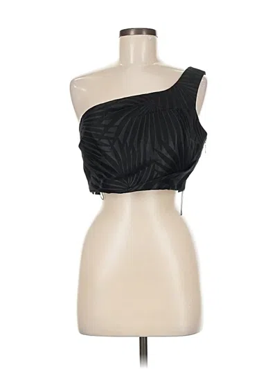 Significant Other Sleeveless Top Black One Shoulder Neckline Tops