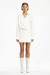 Significant Other Solenne Long Sleeve Mini Dress In White