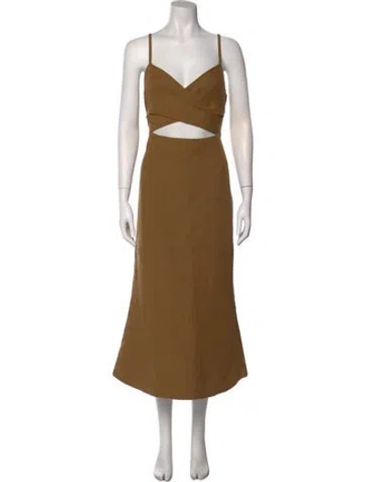 Pre-owned Significant Other Square Neckline Long Dress In Blue